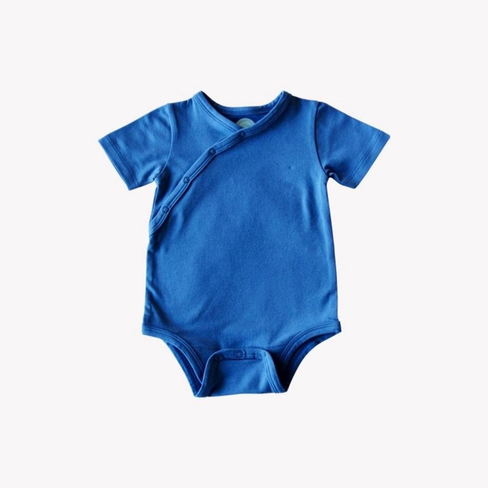ELEPHANT MOON - Shoulder Snap Short Sleeved Onesie - Midnight
